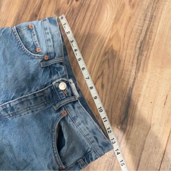 Zara High Rise Bermuda Denim Shorts - Picture 10 of 13